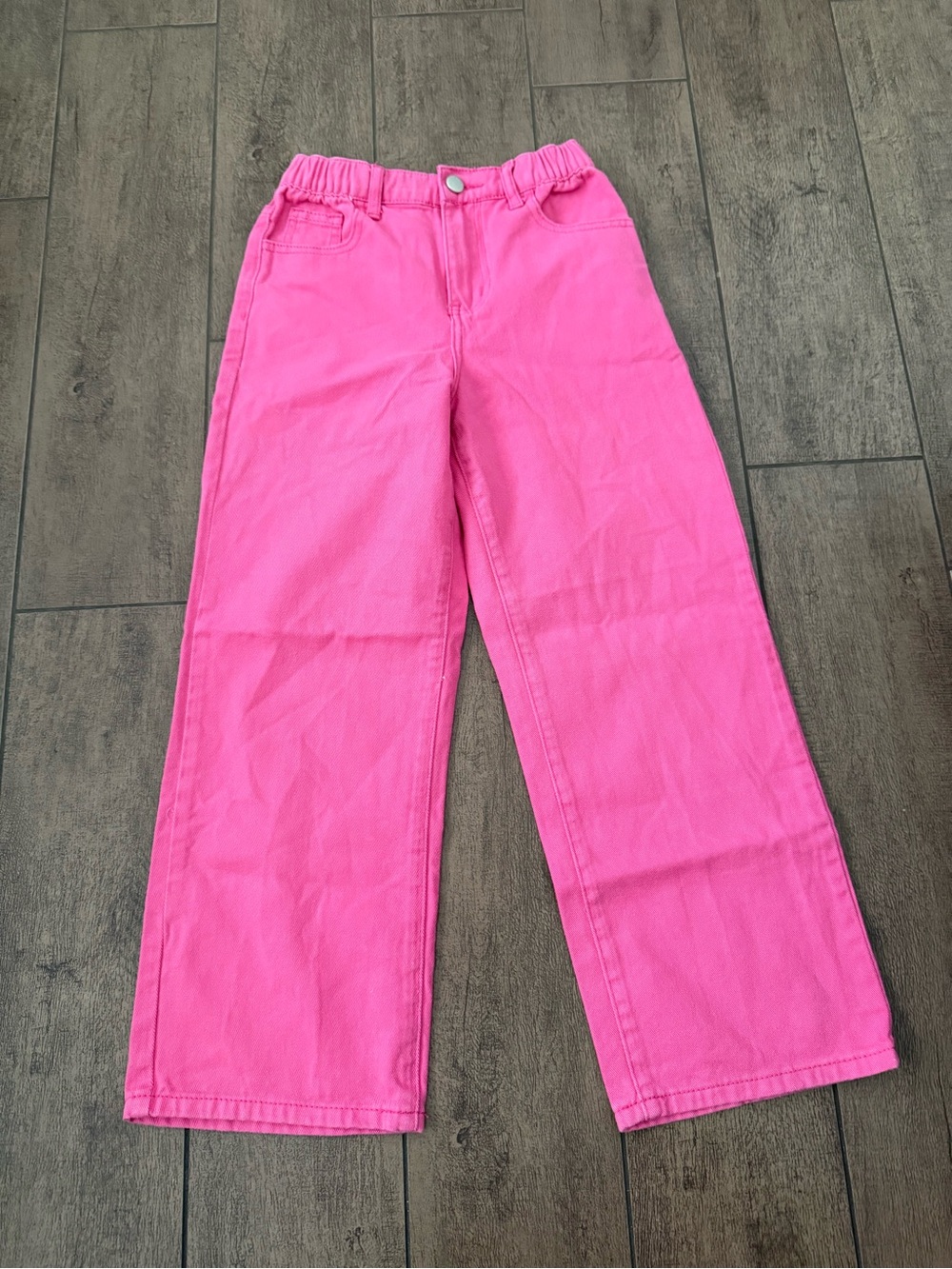Shein Girls Wide Leg Jeans Pink Size 9-10